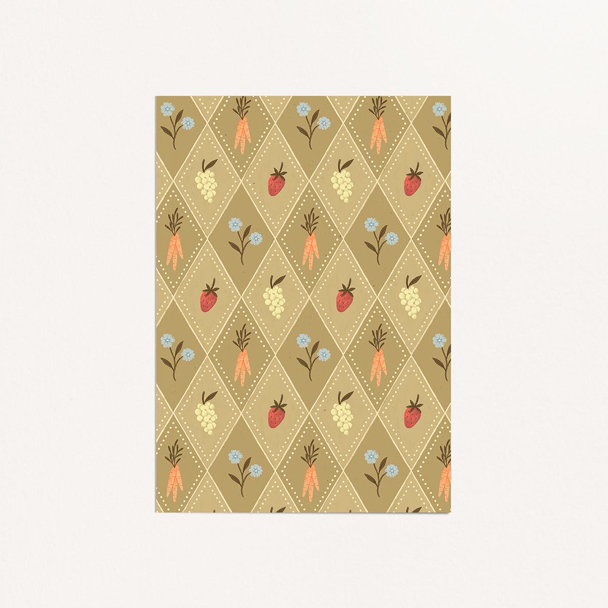 Illustration motif potager d'été